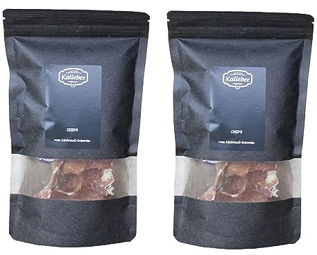 Kalieber | Luftgetrocknete Chips aus dem Rücken vom Aktivstall-Schwein | 2 x 40g