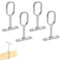 RDNKVB Para Dormitorio,4pcs, Soporte de Varilla, Soporte de Barra de Armario Ovalado, Soporte Central de la Barra de Percha, Soporte para Cortinas, Soporte para Barra de Ropa