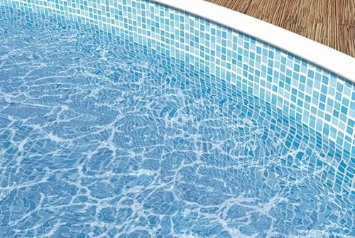 poolomio® Poolinnenfolie für Rundbecken mit Mosaikmuster 640 x 120 cm | 0,3 mm Stärke | Innenhülle Pool aus hochwertigem PVC | Ersatzfolie mit 10 cm Überlappung