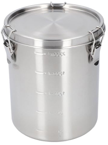 Fabater Food Storage Container, Airtight Pet Food Storage Containers with Lid, Large Capacity Stainless Steel Dog Treat Jar, Leakage Proof Storage 5.5 Pounds / 3.5 Pounds of Food