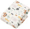 TupTam Krabbeldecke für Baby 120x120 cm - Gepolsterte Spieldecke Baby Baumwolle, XXL, OEKO-TEX, Weich & Hautfreundlich, Farbe: Rund 120 cm/Wald/Beige