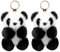 2 Stück Panda-Anhänger, Süße Plüschanhänger, Taschendekorationsanhänger, Schlüsselanhänger-Anhänger, Kreative Anhänger