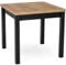 MEBEL ELITE - Küchentisch 80x80 / 160x80 [cm] - Esstisch aus Holz ausziehbar - Esszimmertisch quadratisch - Ausziehbarer Holztisch aus MDF-Platte - Esstisch im Loft - Eiche/Schwarz