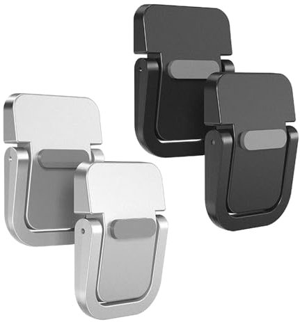 TRKETK 4 Stück Portable Keyboard Riser, Faltbarer Computer-Tastatur-Ständer Tragbarer Tastaturständer Universal Tastatur Ständer Selbstklebender Mini-Laptop-Ständer (Schwarz+ ​​Silber)