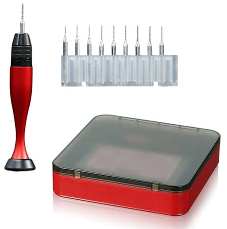 Taladro manual ergonómico de aluminio de alta resistencia adecuado para construcción de modelos de brocas de 0,3 a 3,2 mm y artesanía detallada