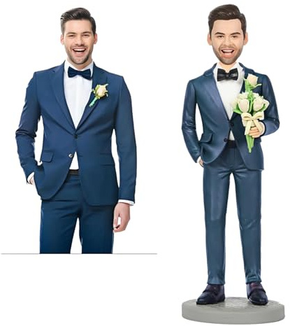 Personalisierte Bobbleheads,Basierend auf Ihrem Foto-Custom Bobbleheads, voll personalisierte Statue, einzigartige handgemachte Bobble Head Figur, benutzerdefinierte Geschenke für Geburtstag