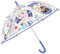 PERLETTI Regenschirm Kinder Transparent Frozen die Eiskönigin - Kinderschirm Durchsichtig Kleinkind mit Elsa Anna Olaf - Kinderregenschirm Winddicht für Mädchen 3 4 5 6 Jahre - Durchm 74 cm (Türkis)