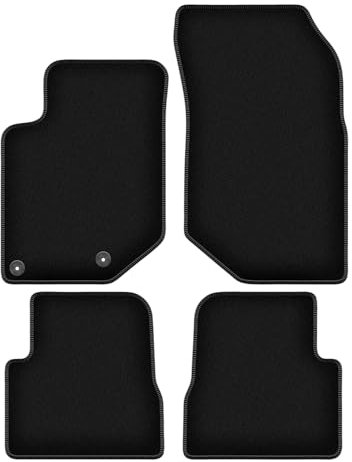 Wielganizator Tapis sur Mesure en Velours pour Peugeot 2008 II (2019-) - Qualité : Basic | Ajustement précis, sous-Couche antidérapante, 4 pièces - Noir
