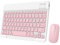 Wireless Keyboard and Mouse Set, 10'' Ultra Slim Bluetooth Keyboard and Mouse, Rechargeable for IOS, Mac, IPad, Windows and Android 3.0 and above OS (pink)
