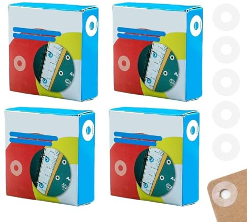 HARY 1000 Pcs Paper Hole Reinforcemen Ring Label Stickers, Extra Strong Self Adhesive Vinyl Reinforcement Ring, Waterproof Holes Punch Reinforcers Stickers, for Office School Home Supplies