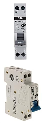 Zenitech - Disjoncteur PH/N 10A NF + Disjoncteur PH/N - 20A pour cumulus et chauffe-eau