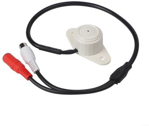 1 x CCTV-Mikrofon, entworfen für optimale Audio-Eingangsleistung mit IP-Kamera-Überwachung