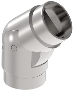 Innbee Rohrverbinder Edelstahl V4A AISI 316 Gelenkverbinder geschliffen Ø42,4mm - Verbindungsstück Geländer Treppengeländer