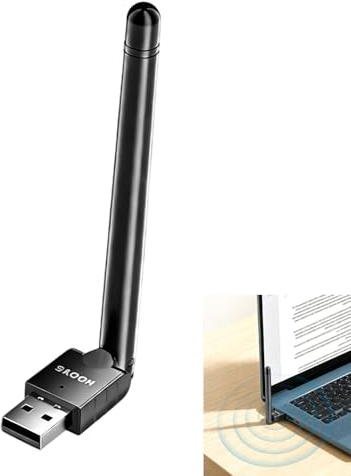 Adaptador Bluetooth 5.3 USB, Bluetooth Largo Alcance Antena Externa para PC con Externa de Alta Ganancia EDR y BLE Largo Alcance para Windows 11 10 8.1 7, Compatible con Auriculares Teclado Altavoz