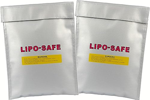 Lipo Safe Bag Flammhemmend, zum sicheren Laden von Akkus - Verschiedene Größen I Feuerfester Akku Beutel Doppelpack 25x33cm - Lipo Schutz aus hochwertigem Aramid Gewebe