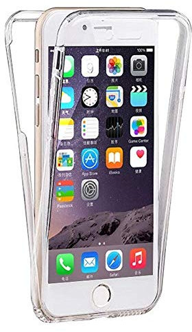 VCOMP® Coque Housse Silicone Gel Transparente Ultra Mince 360° Protection intégrale Avant et Arrière pour Apple iPhone 6/ 6s - Transparent