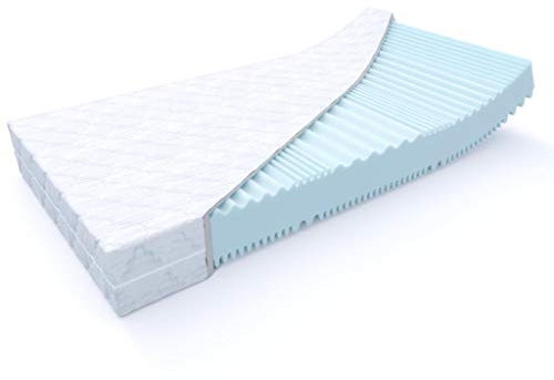 MSS e.K. Aqua Deluxe - 7 Zonen Wellness Kaltschaummatratze 16 cm (Kernhöhe 14 cm) - Härtegrad H4 & H5 - Matratze Wendematratze Kaltschaum Oeko-TEX - (90 x 200 cm, H4 / H5)
