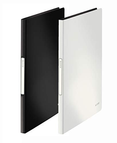 Leitz Solides Sichtbuch, PP, A4, Schwarz und Weiß, 20 Hüllen