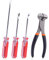 Swpeet Lot de 4 arrache-clous avec pince coupante de 17,8 cm, pince à ongles avec pince à épiler de 15,2 cm, pointe droite de 3 mm, pointe en U et pointe en V