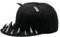 UKKD Baseball Cap Erwachsene Hip Hop Punk Rock Full Spike Nieten Nieten Snapback Caps Männer Bboy Cool Ald Peared Baseball-Hüte-Black Gun,56-60Cm