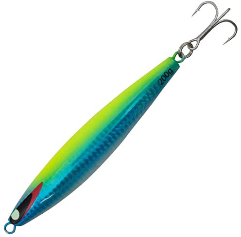 Team Deep Sea Super Glow High Tech Pilker 200g - Blau/Grün/Glow - 1 Stück | Pilker