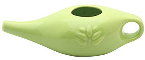 MISOYER l Vestmon Neti Pot in Ceramica per Irrigazione Nasale Neti Lota Ayurvedico per Doccia Nasale per Pulizia E Lavaggio del Naso Ideale in Caso di Naso Chiuso E Mal di Testa Cronico 250ml
