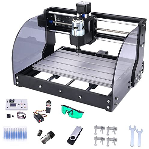 CNC 3018 Pro MAX Fresatrice CNC Router, Macchina Per Incisore Laser GRBL Control 3 Assi Per Plastica Alluminio Morbido Legno Acrilico PVC, Area Di Lavoro Di 300x180x40mm,5.5W