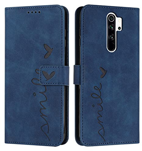 EATCYE Kompatibel mit Xiaomi Redmi Note 8 Pro Hülle, Klapphülle Xiaomi Redmi Note 8 Pro Premium PU Leder Brieftasche Schutzhülle [Kartenfach][Ständer], Handyhülle für Xiaomi Redmi Note 8 Pro (Blau)