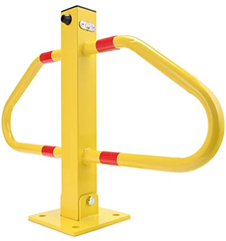 Verda Parkplatzsperre Parkplatzbügel 48 cm Abschließbarer Sperrbügel Parkplatzblockierer Parkschutz Stahl für privaten Stellplatz, Garage & Firmenparkplatz SN1824