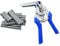 Clamp Hog Ring Pliers, Rapid Fence Plier with 600pcs M Clips, Hog Ring Pliers Automatic Fencing Installation Repair Hand Tools for Animal Pet Cages, Fencing