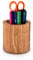 Indus Lifespace Acacia Wood Pencil/Pen Holder for desk, Round Desktop Organizer for Desk Multi Purpose Use for Home School Office Supplies (10.16cm x 10.16cm x 10.16cm)