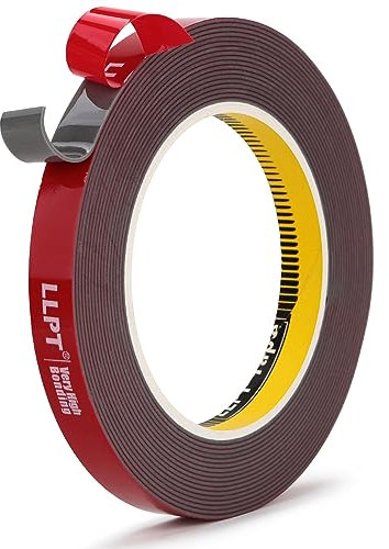 LLPT Doppelseitiges Klebeband Montageband | 13MM*5.5M | Wasserdicht Doppelseitiges Klebeband | Fotorahmen Aufhängebänder für Poster Auto Heimdekoration Nagelboxen(G461113mm)