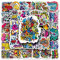 Hippie Street Graffiti Stickers 50 Pcs Waterproof Colorful Hip Hop Street Art Stickers for Water Bottle Laptop Skateboard Computer Car Bike Phone Helmet,Vinyl Cute Trendy Decals for Teens Boys Girls