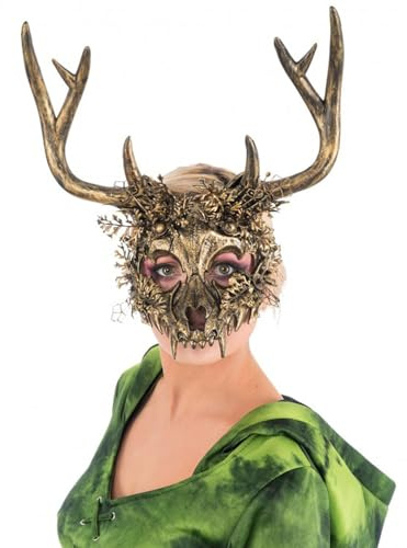Chaks 13171, Skelett-Maske, Hirsch, goldfarben