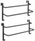 EMKE Porte Serviette Salle de Bain,2 étages Porte Serviette radiateur, Noir, Porte Serviette Mural（2 pièces
