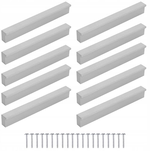 Meblando - Juego de 10 tiradores cocina - tiradores armarios, cajones - tiradores de muebles, 96 mm de ancho, 115 mm de largo, tiradores cocina 96mm, tiradores muebles baño