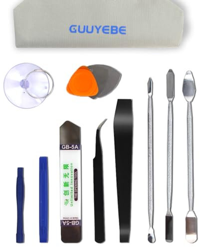 Trim Removal Tool, Pry Tools Include Plastic Spudger Metal Prying Precision Tweezers Opening Tools for Car Panel Tvs Screen Auto Laptop Phone Electronics Automotive Door Repair Clip Kit Set GuuYebe