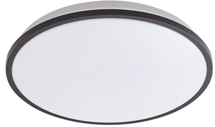 Lindby LED Deckenleuchte Glane (Modern) in Schwarz aus Metall (1 flammig,) - Lampe Deckenlampe Badezimmerleuchte