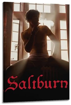 Ink blot Filmposter Saltburn, Wandkunst, Dekoration, Wohnzimmer, Schlafzimmer, Dekoration, Poster, 40 x 60 cm, Rahmenstil