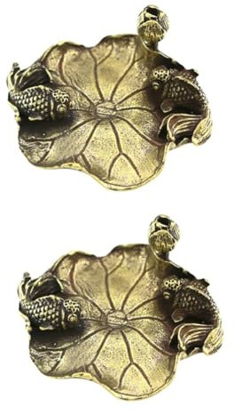 TOPBATHY 2 STK Briefbeschwerer-Ornamente Stifthalterablage Tisch tablett Vintage-Dekor Wohnkultur Ablagen für Malstifte Stifthalter aus Messing Antiquität schmücken Bronze- Dekorationen