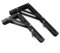 Mikrowellen Regal 2PCS 8-20 Zoll Schwarz Dreieck Klapp Winkel Halterung Einstellbare Wand Langlebige Lager Regal Halterung DIY Hause Tisch Bank. Mikrowellenhalterung (Color : 10 Inch Length)
