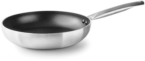 Garinox - 14520 - Sartén Antiadherente Aine, Sartén Aluminio, Antiadherente ILAG ULTIMATE, Mango Acero Inoxidable, Máxima Durabilidad y Resistencia, Libre de PFOA, Apta para Horno, Ø20 cm