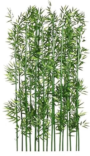 LVLDAWA Trennwand Bambus Pflanzen, Sichtschutzzaun Für Den Innenbereich Mit Blättern, Landschaftsgestaltung, Sichtschutzwand Aus Künstlichen Pflanzen Für Garten(1.5m-10pcs)