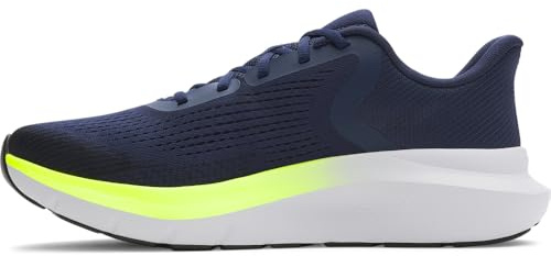 Under Armour Charged Rogue 5 Runners para Hombre, Azul Marino Lavado de Alta Visibilidad, Amarillo y Negro, 44.5 EU