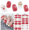 Christmas Nagelfolie UV Härtend - 28 Stück Nagelsticker UV Gel Nagelfolien Selbstklebend Nail Sticker Nagellackstreifen Gel-Nagelaufkleber Christmas Art Stickers DIY für Damen Mädchen