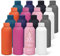 16 Pack Stainless Steel Insulated Water Bottle 17oz Blank Double Wall Vacuum Thermal Sports Bottle Personalized Metal Water Bottles Bulk for Travel Team Gift, Office