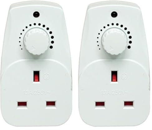 Eagle Plug in Dimmer 13A Adjustable Light Control Switch (Pack of 2)