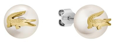 Lacoste Perlenohrringe Für Männer und Frauen Kollektion MATCHPOINT mit einem Krokodil in Gelbgold - 2040432