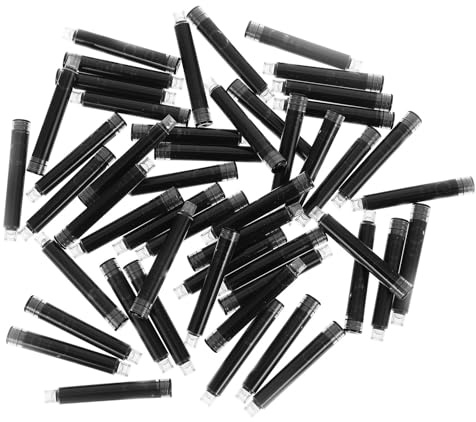 STOBOK 100pcs Fountain Pens Refills Universal Ink Supplement Plastic Refill Cartridges for Ink Fountain Pen Replacement for Daily Writing and Office Supplies