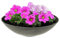 matches21 HOME & HOBBY Große Pflanzschale für draussen in 45 cm - schwarz marmoriert als wetterfeste Blumenschale - Dekoschale